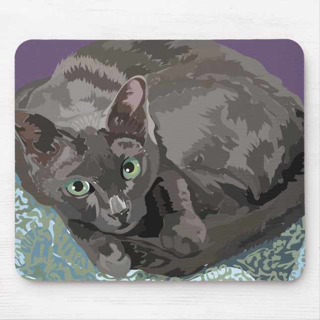 Alfombrilla De Ratón GEL MOUSEPAD - gatos de KORAT para guardarle (Frente)