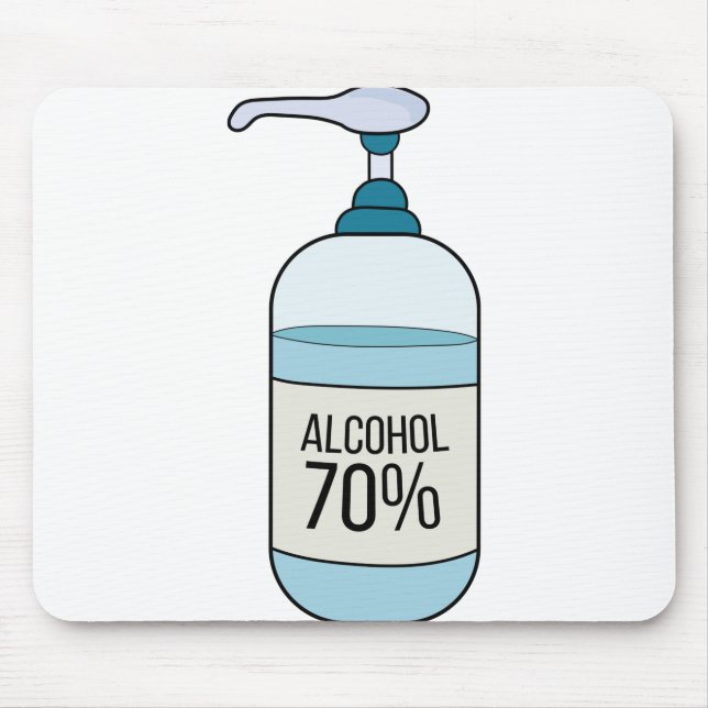 Alfombrilla De Ratón Gel Sanitizer de mano con 70% de alcohol (Frente)
