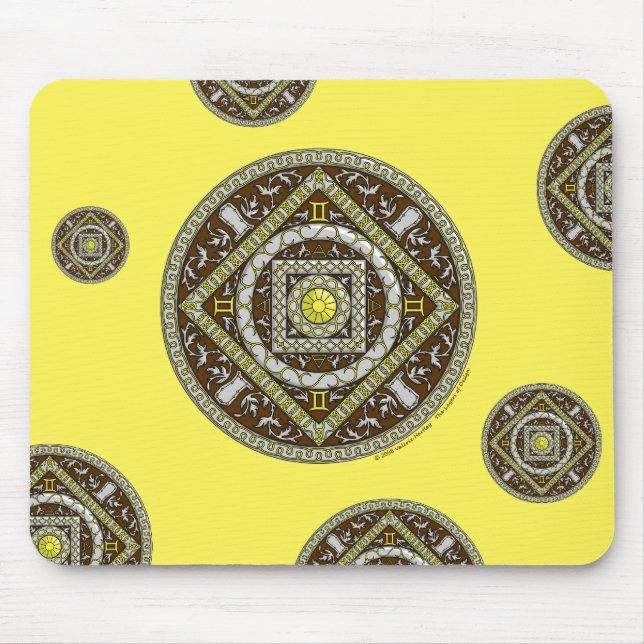Alfombrilla De Ratón Gemini Mandala Mousepad (Frente)