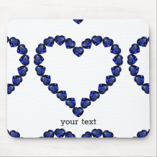 Alfombrilla De Ratón Gemstone Sapphire Blue Heart