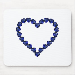 Alfombrilla De Ratón Gemstone Sapphire Blue Heart