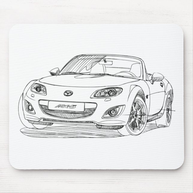 Alfombrilla De Ratón GEN 3 2010 de Maz Miata MX5 (Frente)