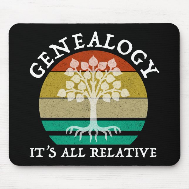 Alfombrilla De Ratón Genealogía - Todo es relativo (Frente)