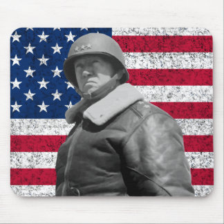 Alfombrilla De Ratón General Patton y la bandera americana