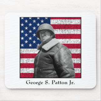 Alfombrilla De Ratón General Patton y la bandera americana