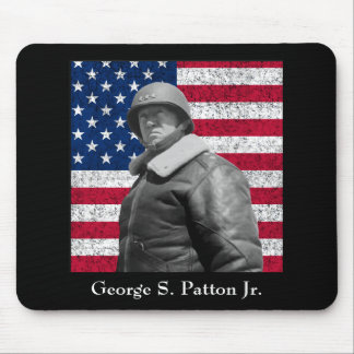 Alfombrilla De Ratón General Patton y la bandera americana