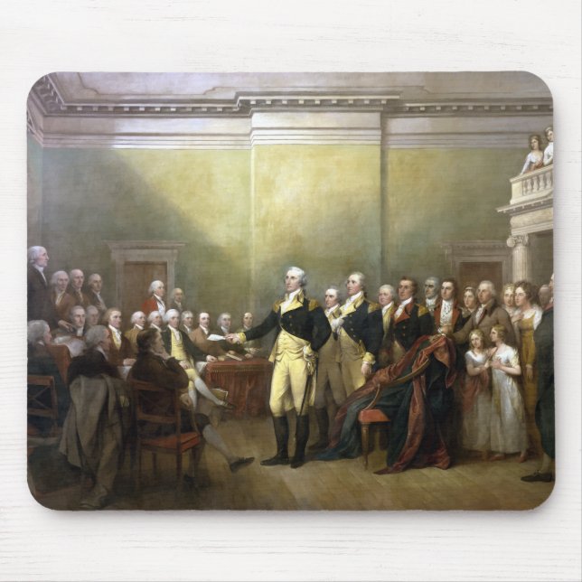 Alfombrilla De Ratón General Washington que dimite a su Comisión (Frente)