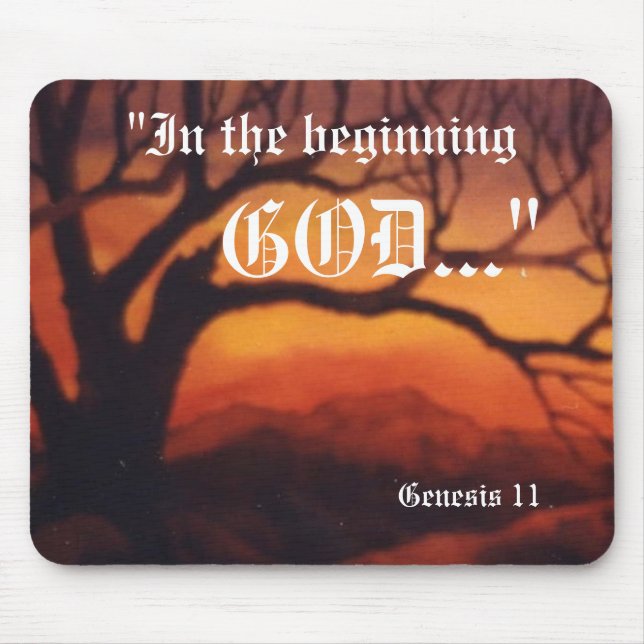 Alfombrilla De Ratón Génesis 1:1 Mousepad (Frente)
