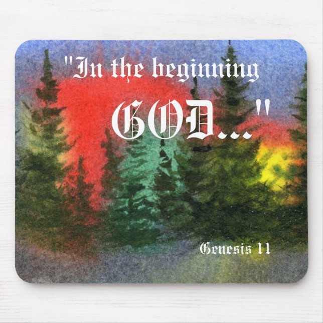 Alfombrilla De Ratón Génesis 1:1 Mousepad (Frente)