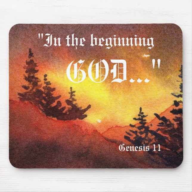 Alfombrilla De Ratón Génesis 1:1 Mousepad (Frente)