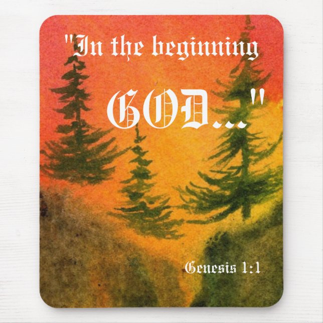 Alfombrilla De Ratón Génesis 1:1 Mousepad (Frente)