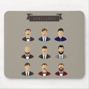 Alfombrilla De Ratón Gentleman Retro Style