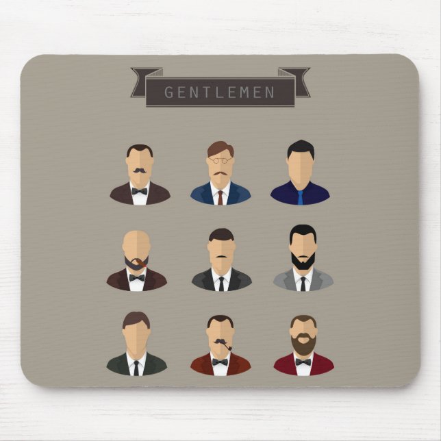 Alfombrilla De Ratón Gentleman Retro Style (Frente)