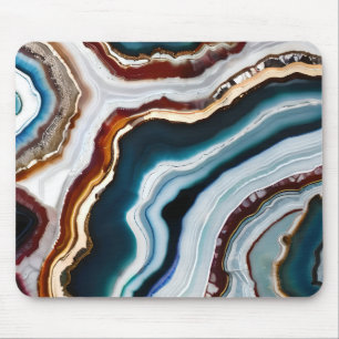 Alfombrilla De Ratón Geode de la Agitación de Oro Blanco de la Terracot