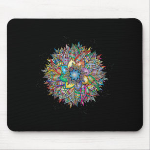 Alfombrilla De Ratón Geometría Mandala Nirvana Arte Fractal Sagrado Yog