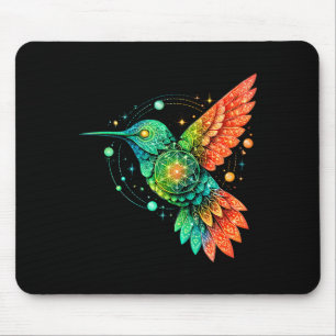 Alfombrilla De Ratón Geometría Sagrada Diseño Celestial Místico Colibrí