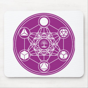 Alfombrilla De Ratón geometría sagrada Metatrones Cubo Resumen Energía