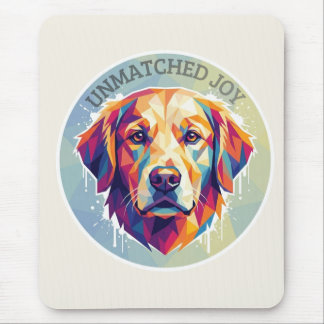 Alfombrilla De Ratón Geometric Golden Retriever - Camiseta Pop-Art Colo