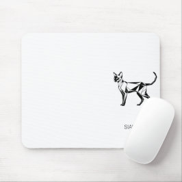 Alfombrilla de ratón geométrica de gato siamés min