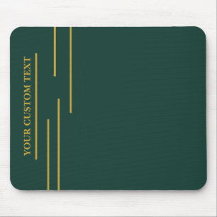 Alfombrilla de ratón geométrica de oro verde esmer