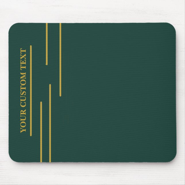 Alfombrilla de ratón geométrica de oro verde esmer (Frente)