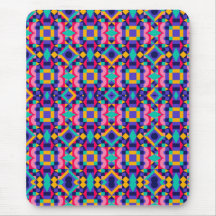 Alfombrilla de ratón geométrica vibrante con color