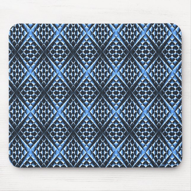 Alfombrilla De Ratón Geométricamente Azul...... (Frente)