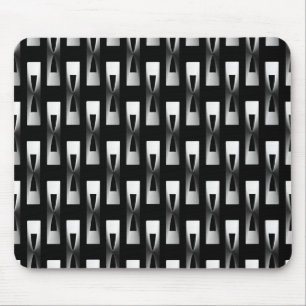 Alfombrilla De Ratón Geométrico metálico Art Deco - Plata y Negro