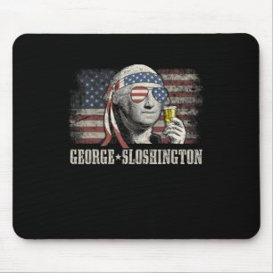 Alfombrilla De Ratón George Sloshington Washington Divertido 4 De Julio