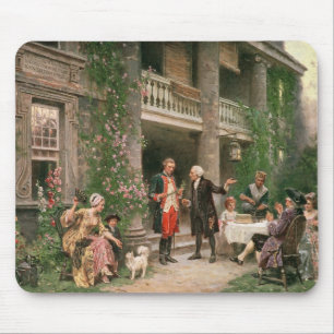 Alfombrilla De Ratón George Washington en el jardín de Bartram