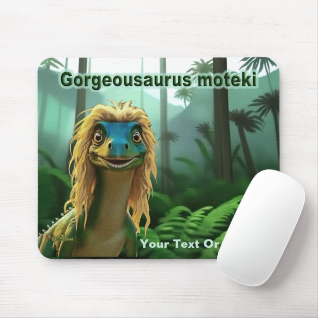 Alfombrilla De Ratón Georgeousaurus Blond Dinosaur (Con ratón)