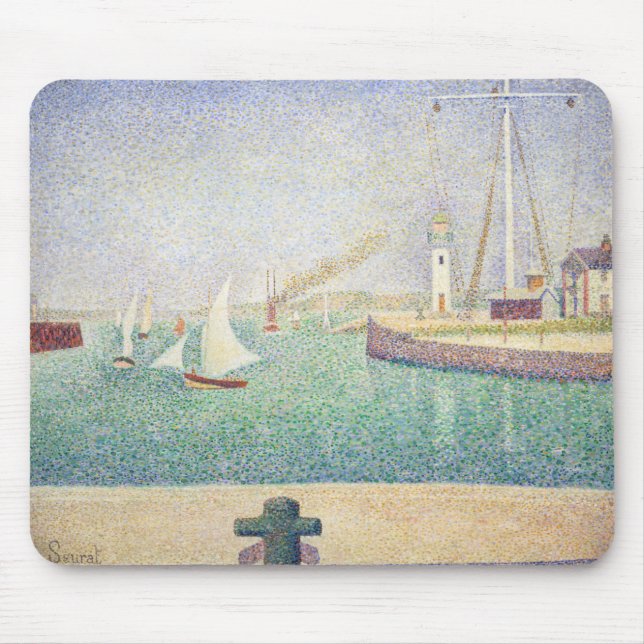 Alfombrilla De Ratón Georges Seurat - Entrada del puerto de Honfleur (Frente)