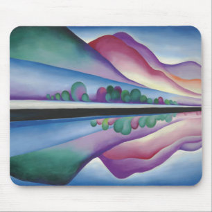 Alfombrilla De Ratón Georgia_O'Keeffe - Reflejo del lago George