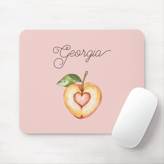 Alfombrilla De Ratón Georgia Peach Heart Fruit (Con ratón)