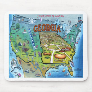 Alfombrilla De Ratón Georgia USA Map
