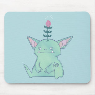Alfombrilla De Ratón Gerald el duende   Criatura fantástica gruñona y l