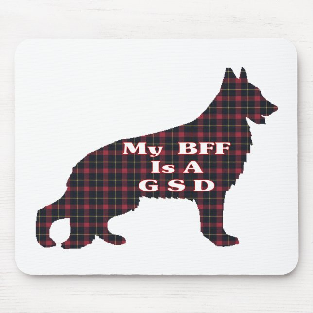 Alfombrilla De Ratón GERMAN SHEPHERD BFF Gifts (Frente)
