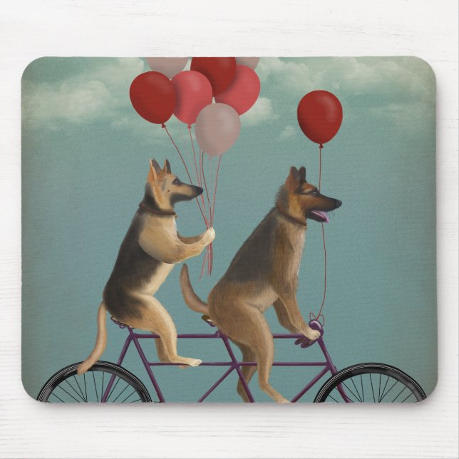 Alfombrilla De Ratón German Shepherd Tandem (Frente)