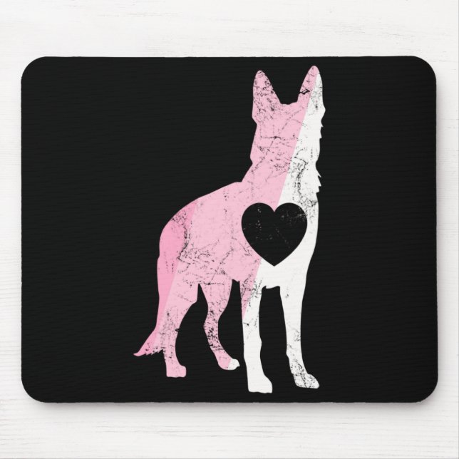 Alfombrilla De Ratón German Shepherd Valentines Day Cud Love Dog _1  (Frente)