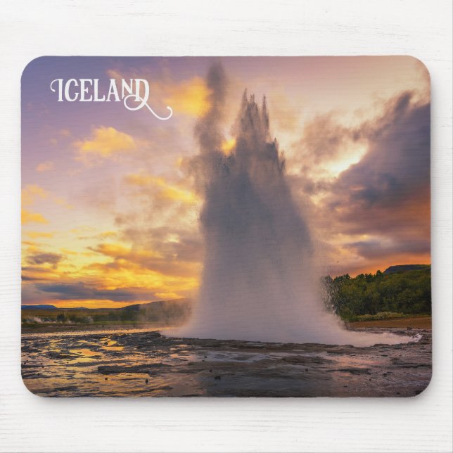 Alfombrilla De Ratón Geyser de Islandia (Frente)