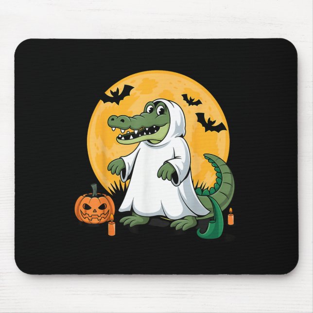 Alfombrilla De Ratón Ghost Alligator Halloween Soky Gator Lovers (Frente)