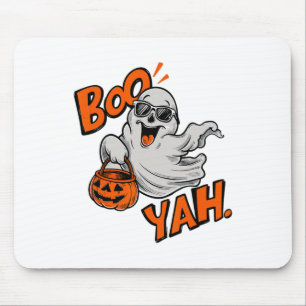 Alfombrilla De Ratón Ghost Boo Yah Funny Halloween Shirt Spooky Booyah