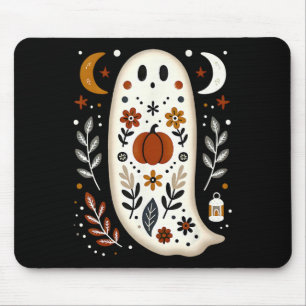 Alfombrilla De Ratón Ghost Folk Art Floral Otoño Caída Calumnia H