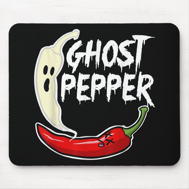 Alfombrilla De Ratón Ghost Pepper Funny Spicny Hot Halloween Ghost Pepp (Frente)