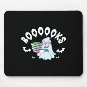 Alfombrilla De Ratón Ghost Reading Libros De Lecturas De Halloween Disf