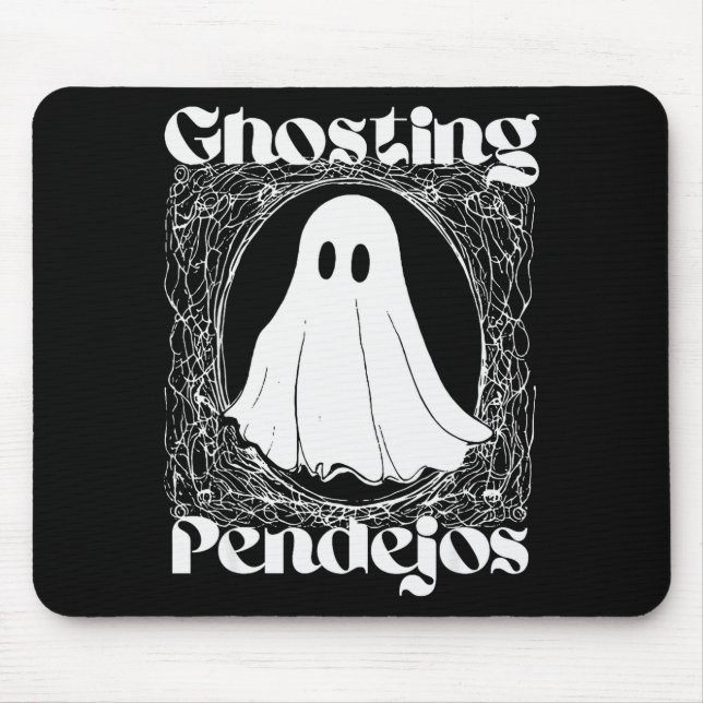 Alfombrilla De Ratón Ghosting Pendejos Funny Mexican Ghost Halloween Hi (Frente)