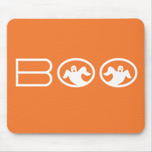 Alfombrilla De Ratón Ghostly Boo Mousepad, Naranja y blanco