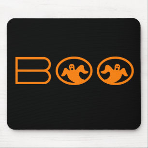 Alfombrilla De Ratón Ghostly Boo Mousepad, negro y Naranja
