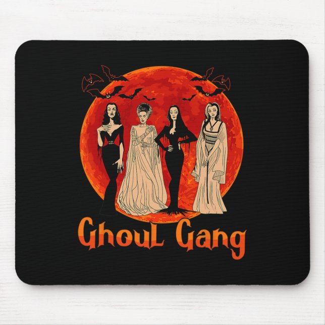 Alfombrilla De Ratón Ghoul Gang Horror Gótico Queens Halloween Bride Di (Frente)