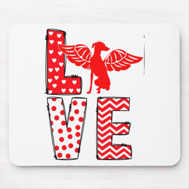 Alfombrilla De Ratón Ghound Valentines Day Love Valentine Cute Heart  (Frente)